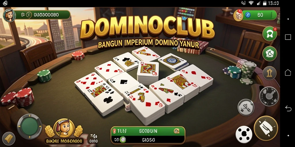Screenshot menunjukkan gameplay seru dan interaktif di DOMINOCLUB.
