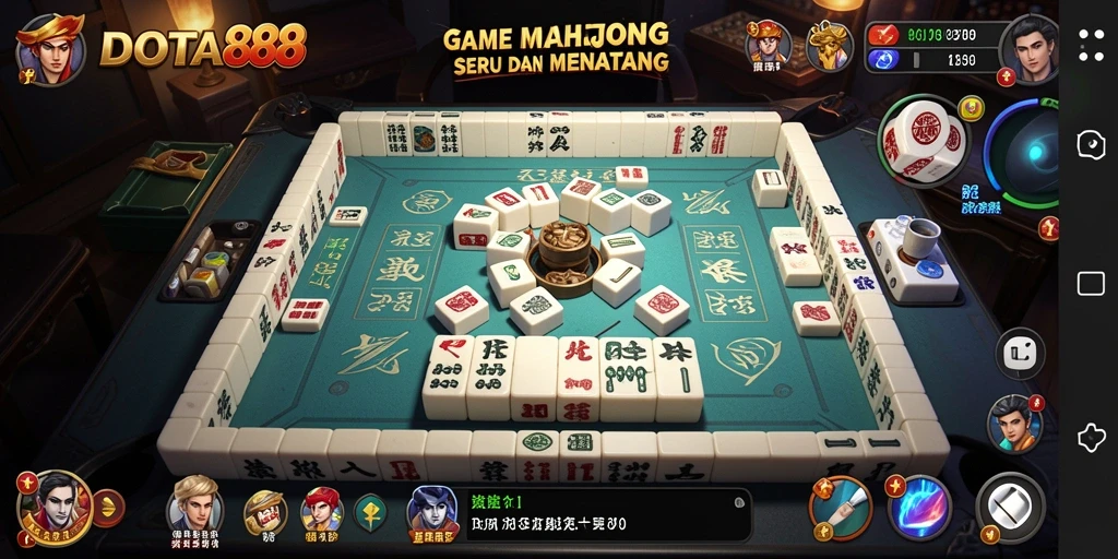 Gameplay seru dan menantang dalam DOTA88 dengan tampilan ubin Mahjong.