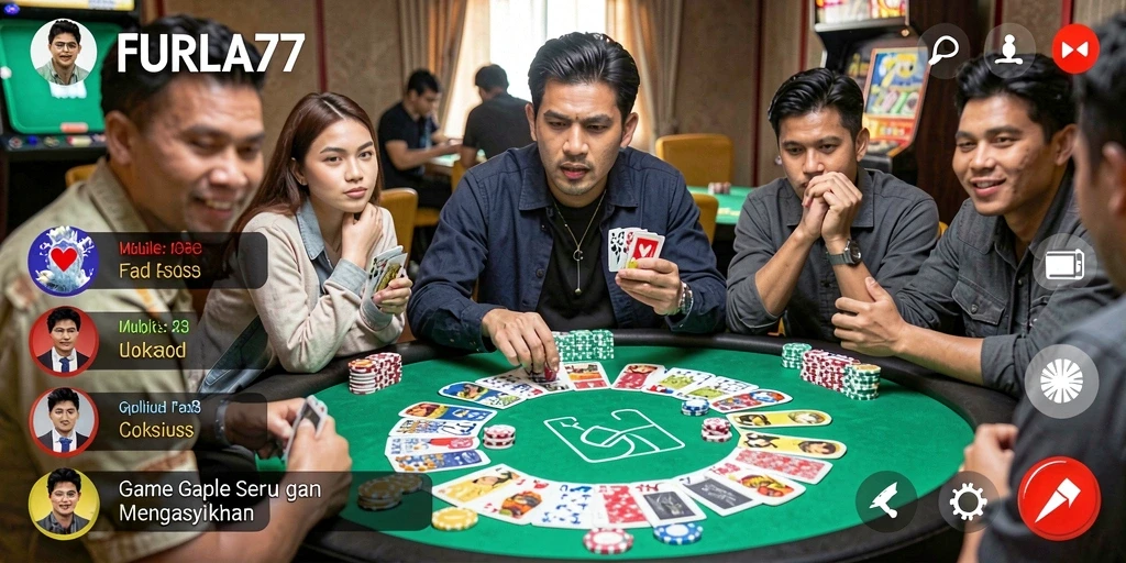 Tampilan gameplay Gaple yang menarik dan interaktif.