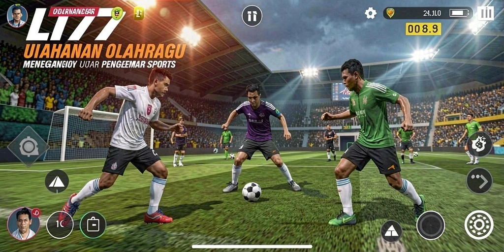 Screenshot L777 menampilkan aksi seru dalam pertandingan olahraga.