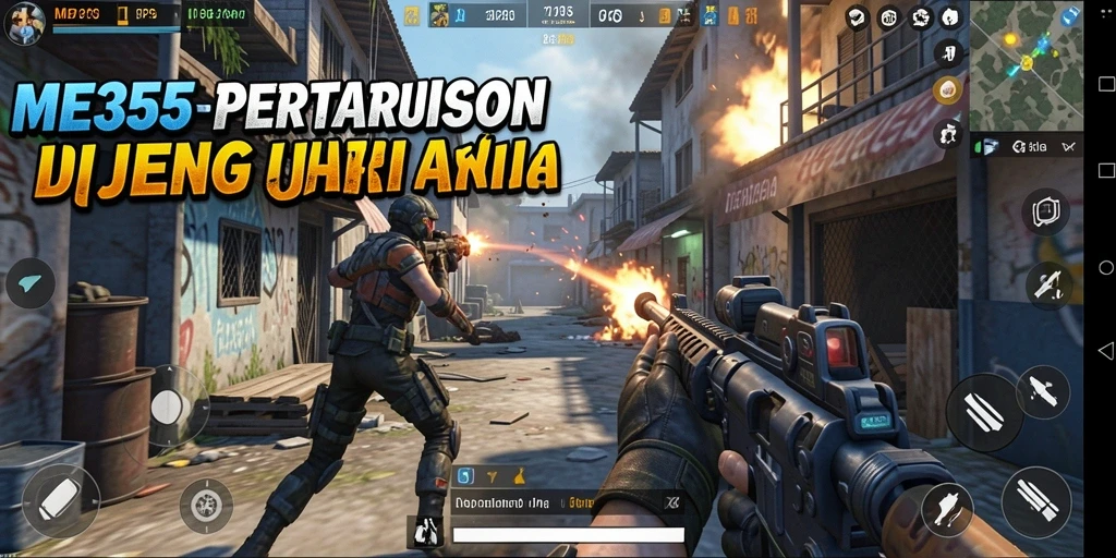 Tampilan menarik dari gameplay ME355 dengan aksi FPS intens.