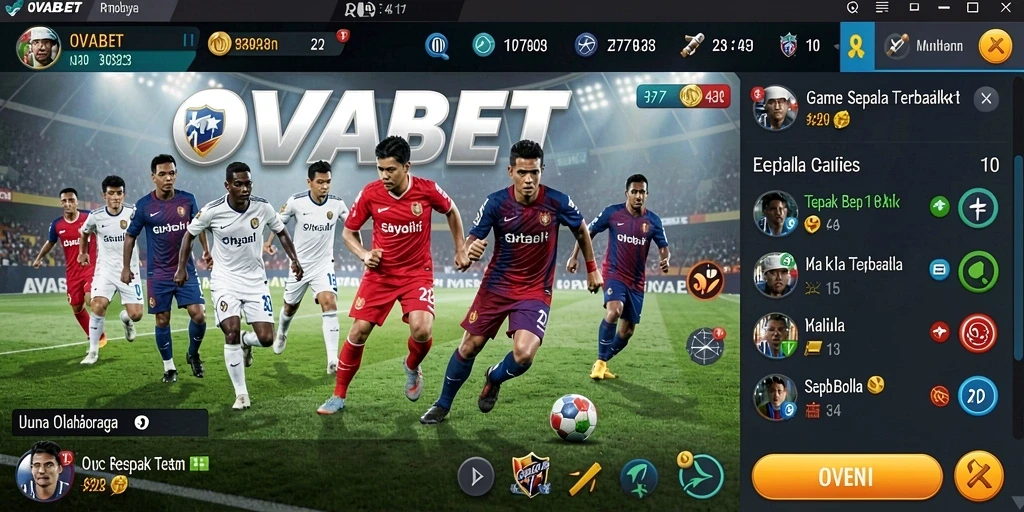 Tampilan menarik dari gameplay <strong>OVABET</strong> yang memberikan pengalaman sepak bola nyata.