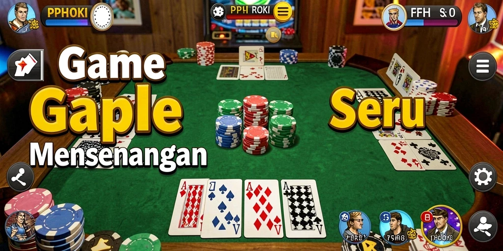Tampilan menarik gameplay PPHOKI dalam permainan Gaple.