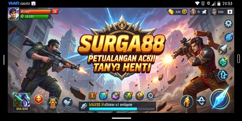 Screenshot gameplay SURGA88 yang menampilkan aksi mendebarkan.