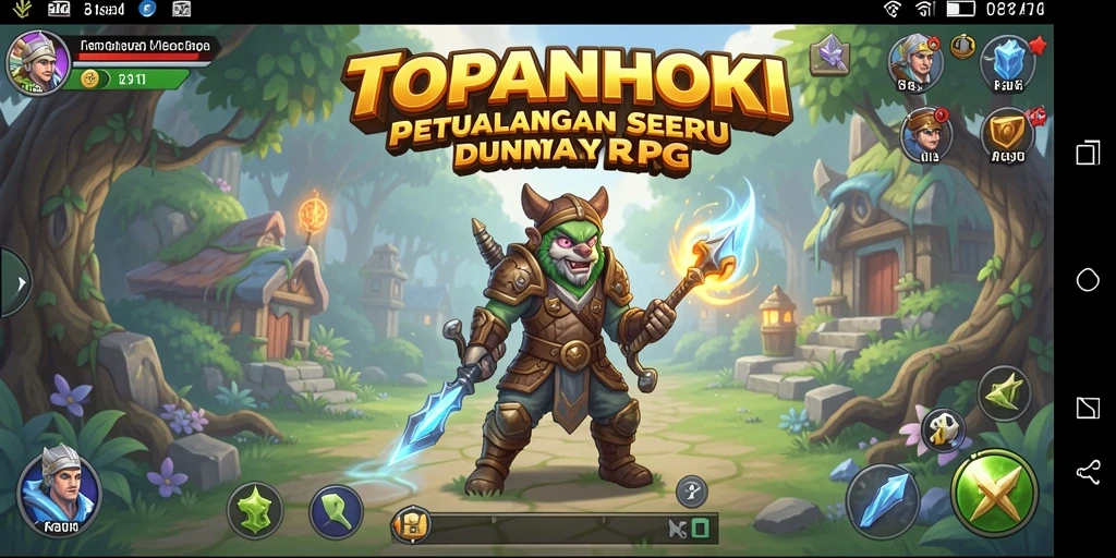 Screenshot gameplay RPG TOPANHOKI yang mendebarkan dan seru.