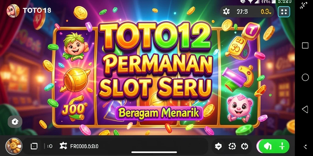 Screenshot TOTO12 menampilkan gameplay yang menarik dengan berbagai tema slot.
