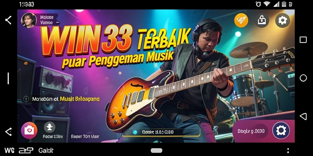 Screenshot gameplay WIN33 yang menunjukkan tantangan musik yang menarik.
